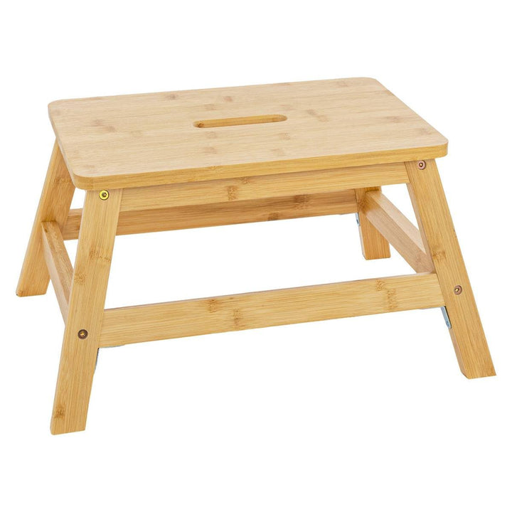5five – Bambus-Trittschemel, 1 Stufe, 25 cm, Naturmaterial, extrem widerstandsfähig, leicht zu trans