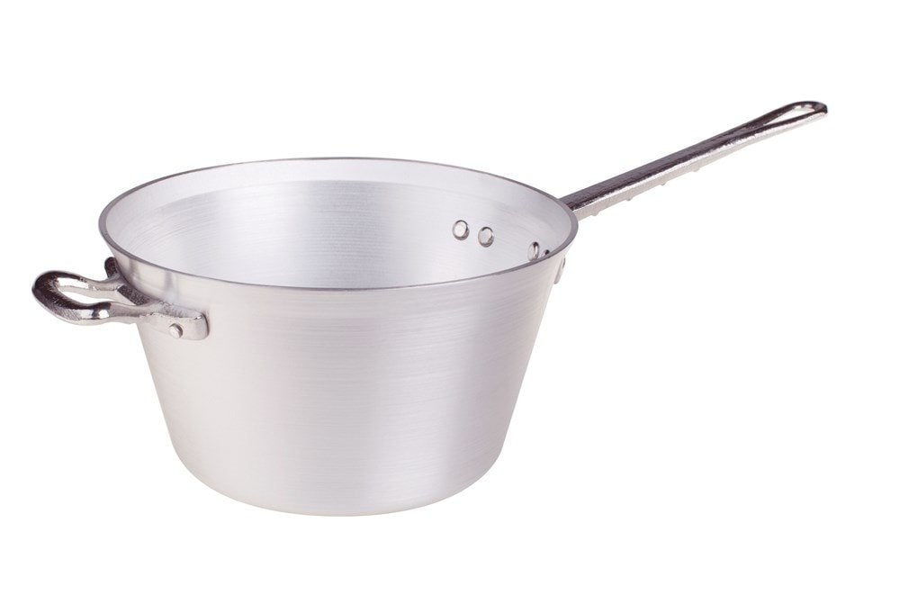 Agnelli Pentole Kessel für Polenta Dicke 3 mm mit Griff aus Aluminium 36 cm, 36 cm