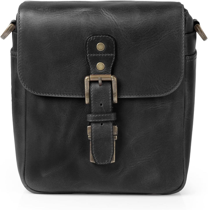 MegaGear MG1328 Torres Mini Kameratasche - Kuriertasche aus echtem Leder für Spiegellose, Sofortbild