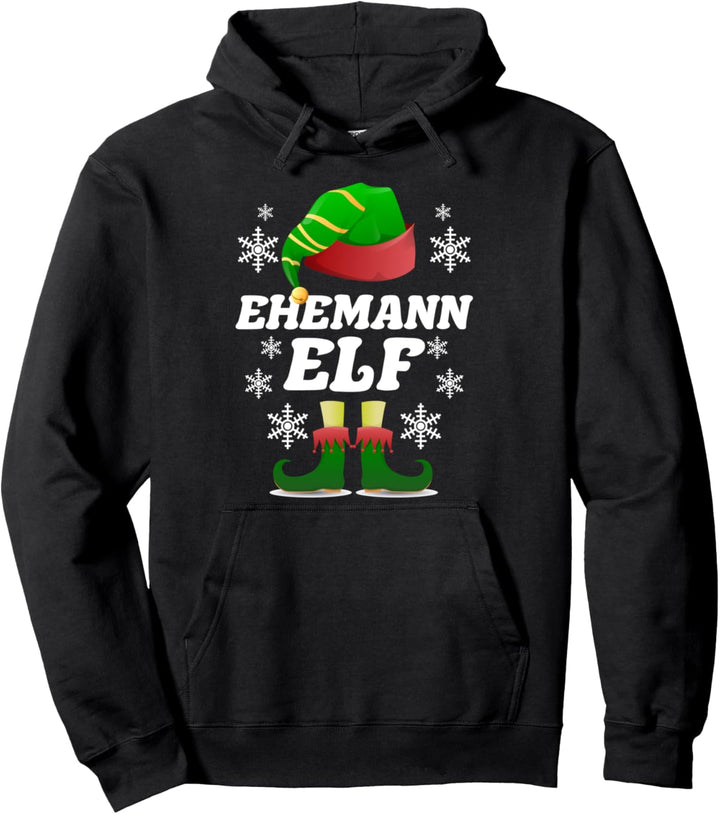 Ehemann Elf Familien Outfit Weihnachten Weihnachtself Pullover Hoodie
