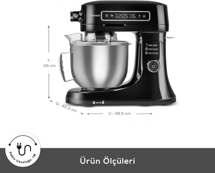 Karaca Pro Artisan Timer Küchenchef Black 1600W 5 Liter