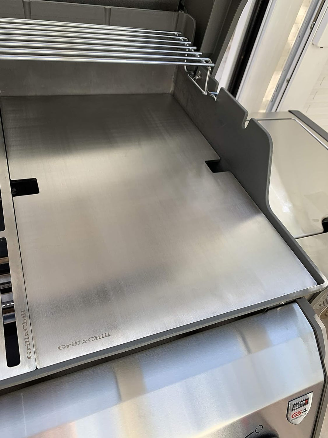 GRILLPLATTE/PLANCHA Edelstahl V2A 1.4301 passt für Grills Weber Spirit E-310 / E-315 / E-320 / E-325