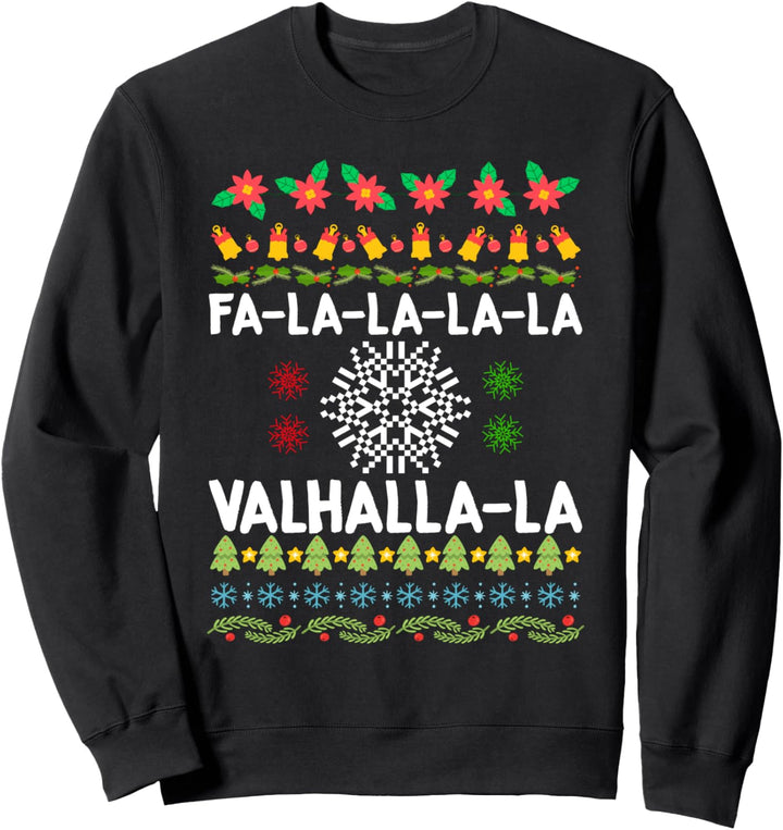 Fa-La-La-La Valhalla-La Viking God Ugly Christmas Sweatshirt
