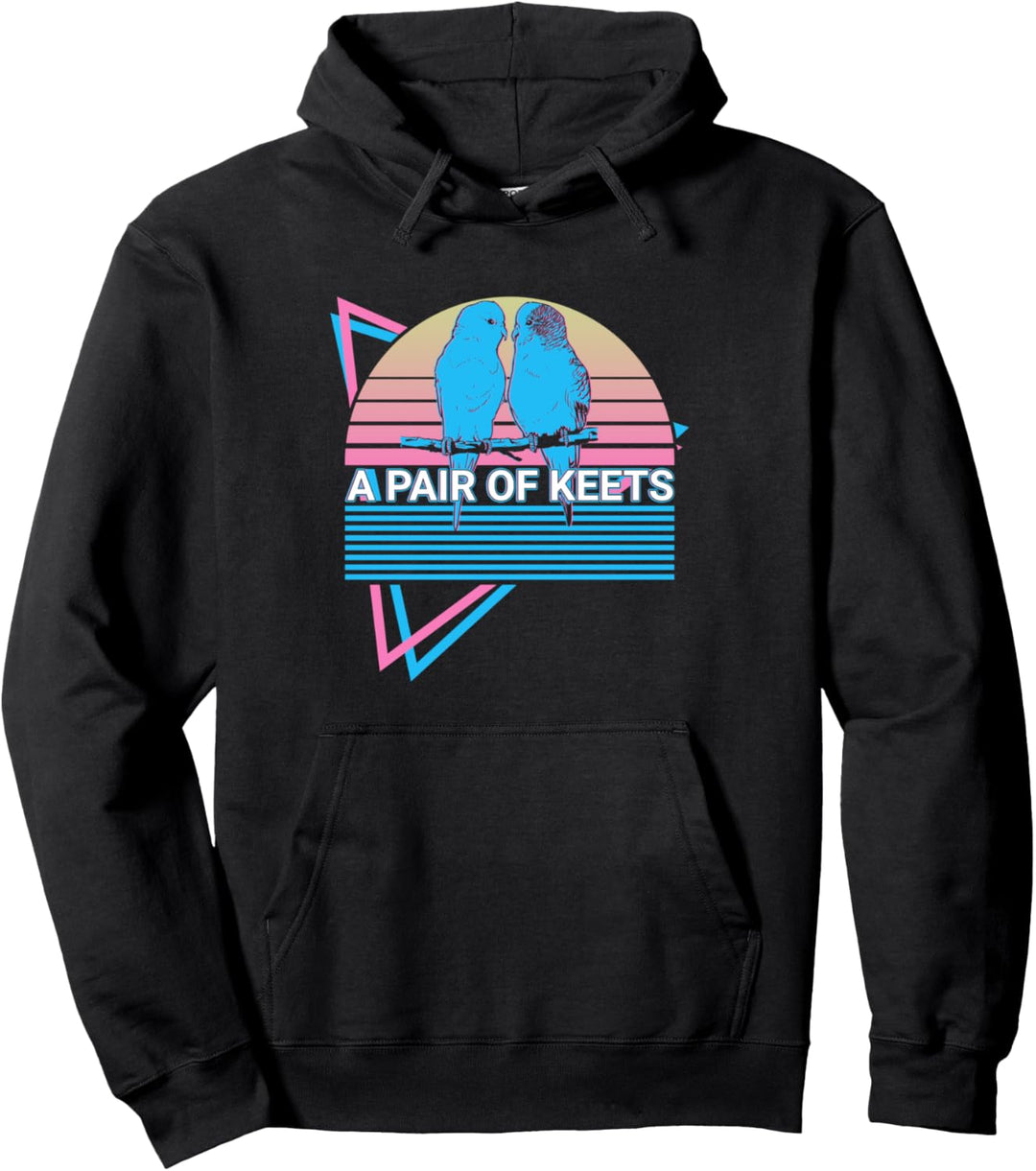 Wellensittich-Sittich, Retro, ein Paar Keets Pullover Hoodie