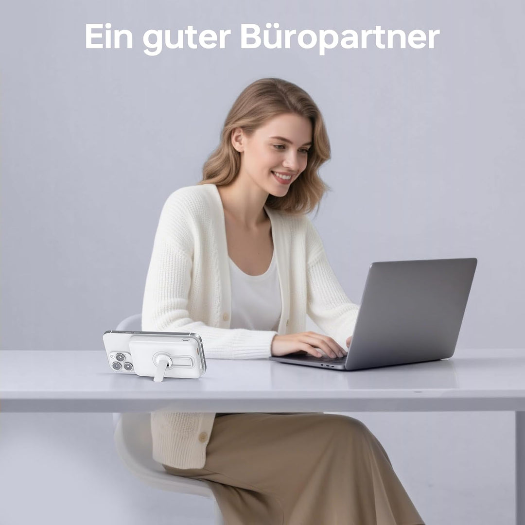 Powerbank für Magsafe, 12000mAh Power Bank mit LED-Anzeige, Typ-C Eingang & Ausgang, Magnetische Pow