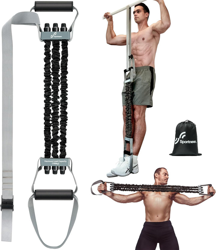 Klimmzugbänder - Sportneer Verstellbare Widerstandsbänder für Klimmzughilfe mit Anti-Rutsch-Verschlu