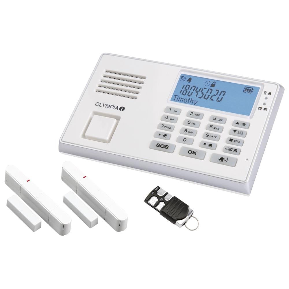 Olympia 5961 Protect 9035 Drahtlose GSM Alarmanlage mit Notruf und Freisprechfunktion, AppSteuerung
