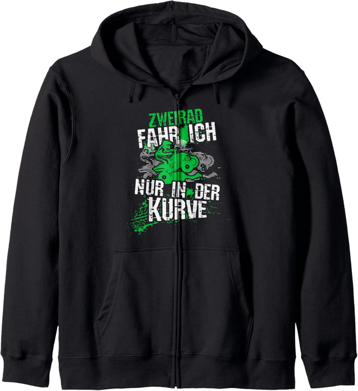 Zweirad fahr ich nur in der Kurve, Quad ATV Motiv, Lustiges Kapuzenjacke