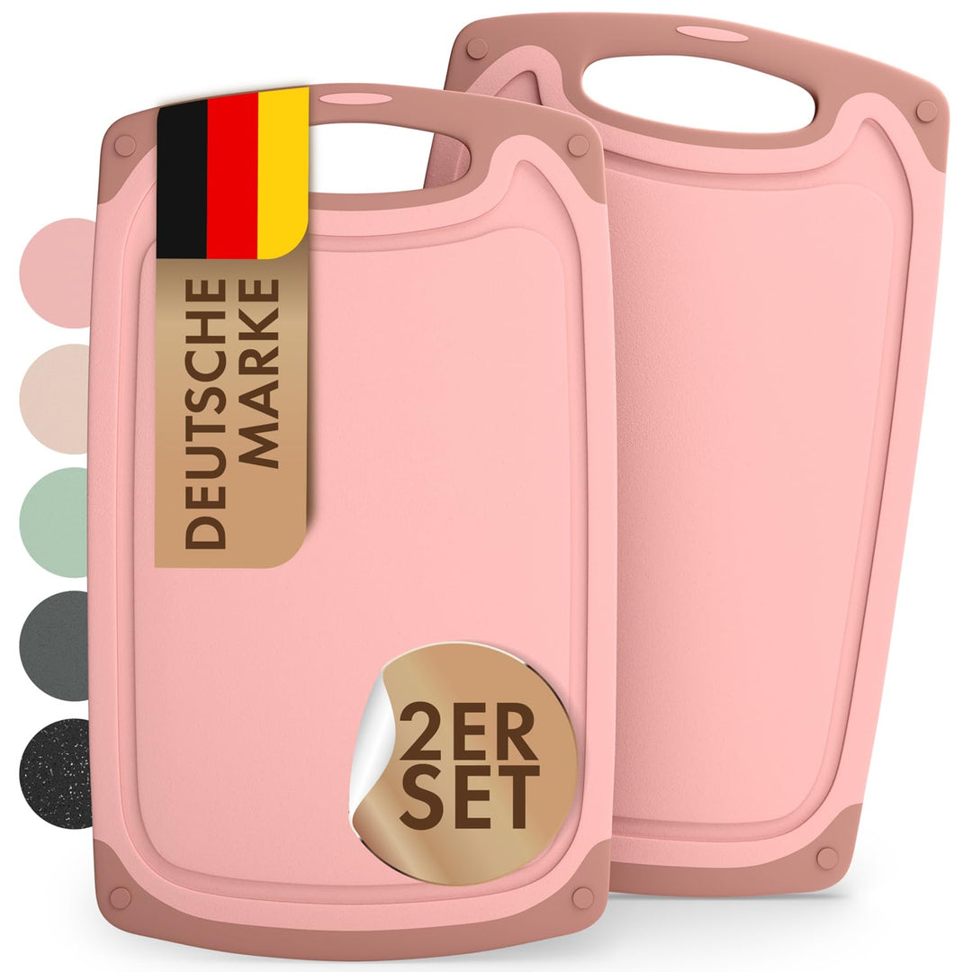 Blumtal Frühstücksbrettchen Kunststoff 25x15 cm im 2er Set - Brettchen spülmaschinenfest - Frühstück