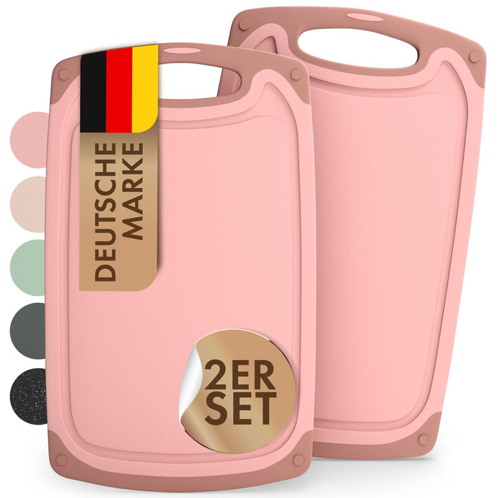 Blumtal Frühstücksbrettchen Kunststoff 25x15 cm im 2er Set - Brettchen spülmaschinenfest - Frühstück