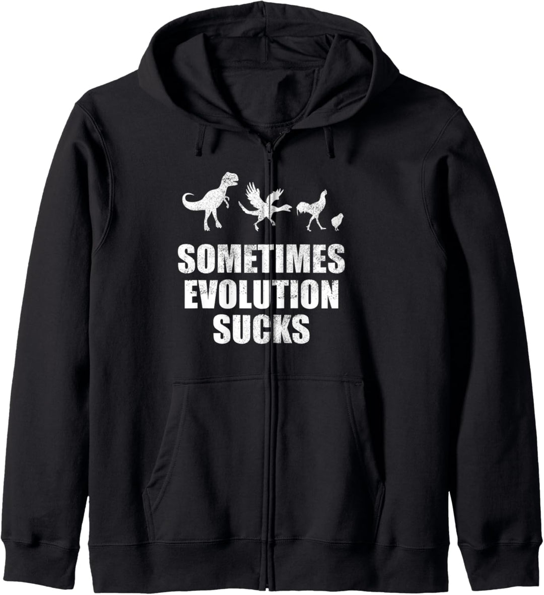 Evolution sucks Humor Lustiger Spruch Sarkasmus Nerd Student Kapuzenjacke