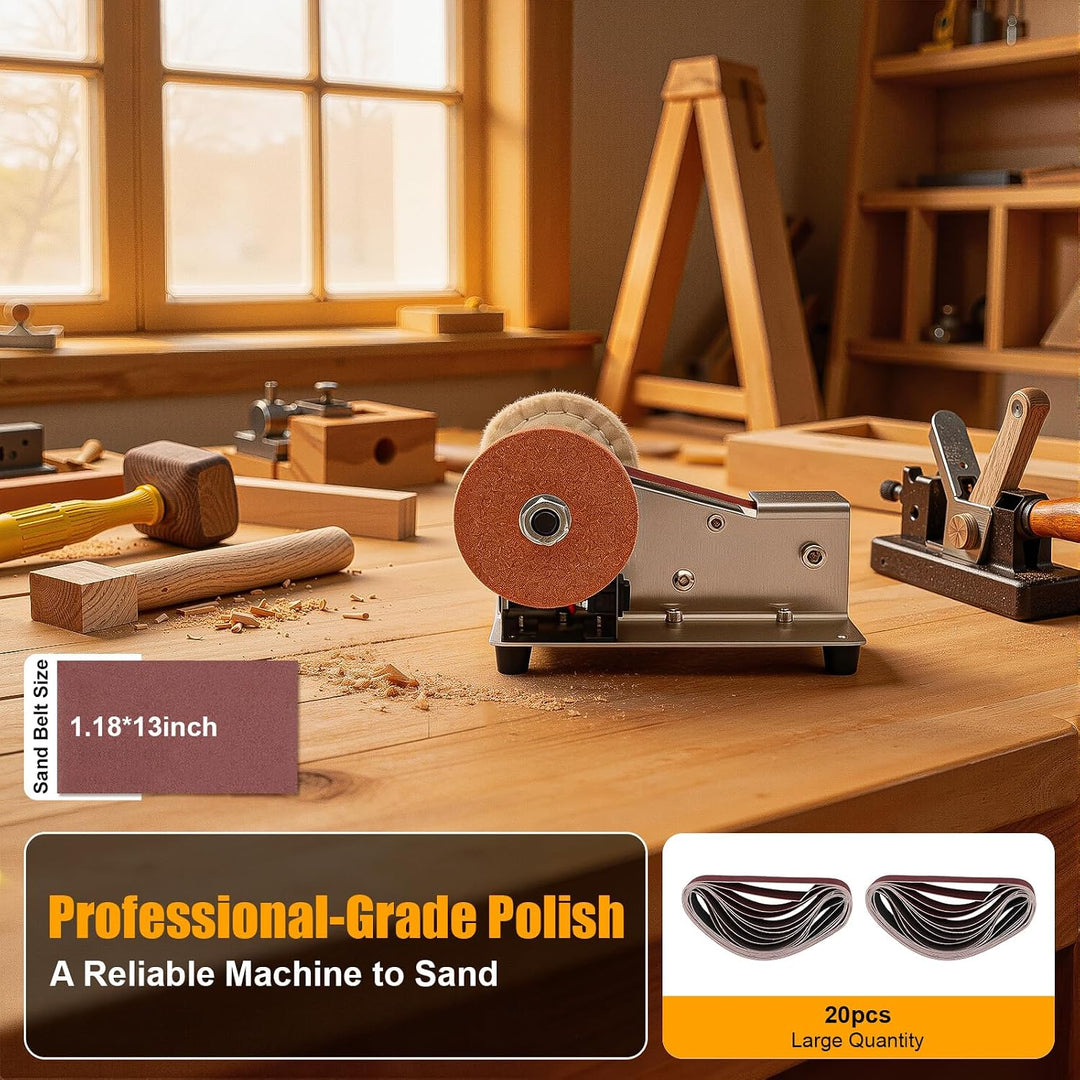 Mini Bandschleifer 775 Motor 7-Gang regelbar 150W Schleifmaschine für Holz Metall Kunststoff Edelsta
