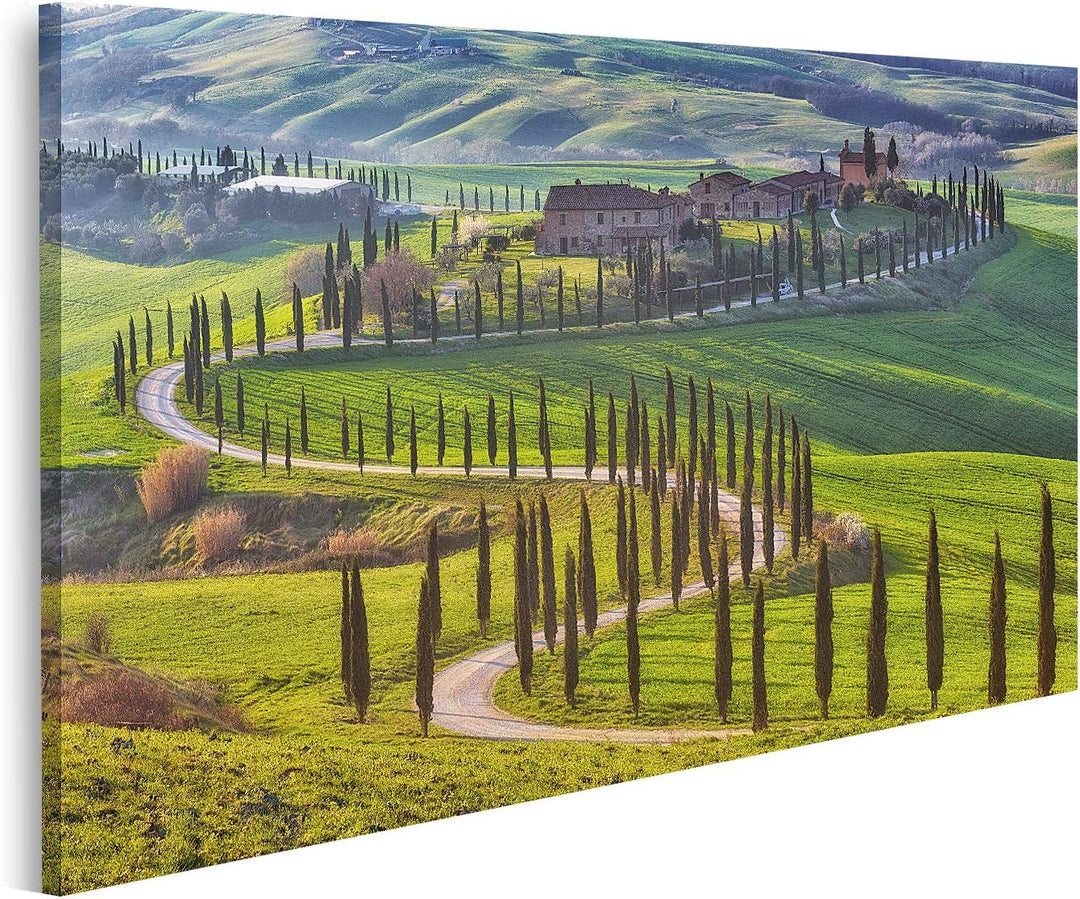 islandburner Bild auf Leinwand Magische Reise Felder Der Toskana Bilder Wandbilder Poster Leinwand 1