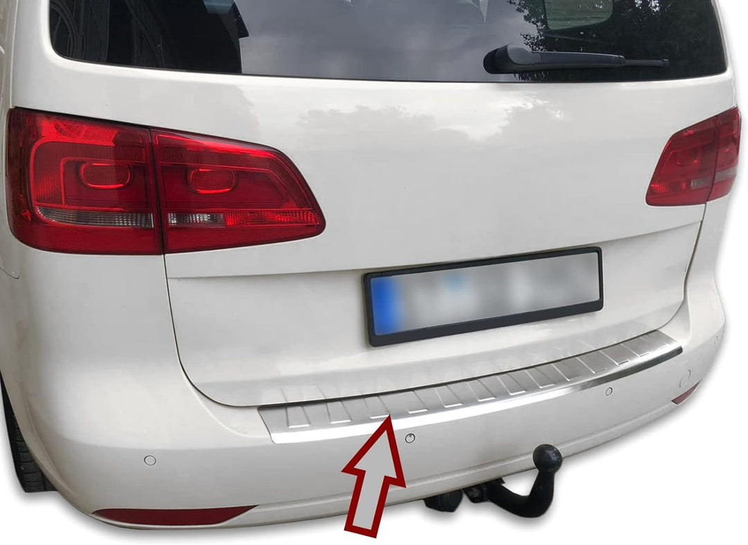 Ladekantenschutz Edelstahl MATT kompatibel für VW TOURAN 1T3 | 2010-2015 | mit Abkantung | premium Q