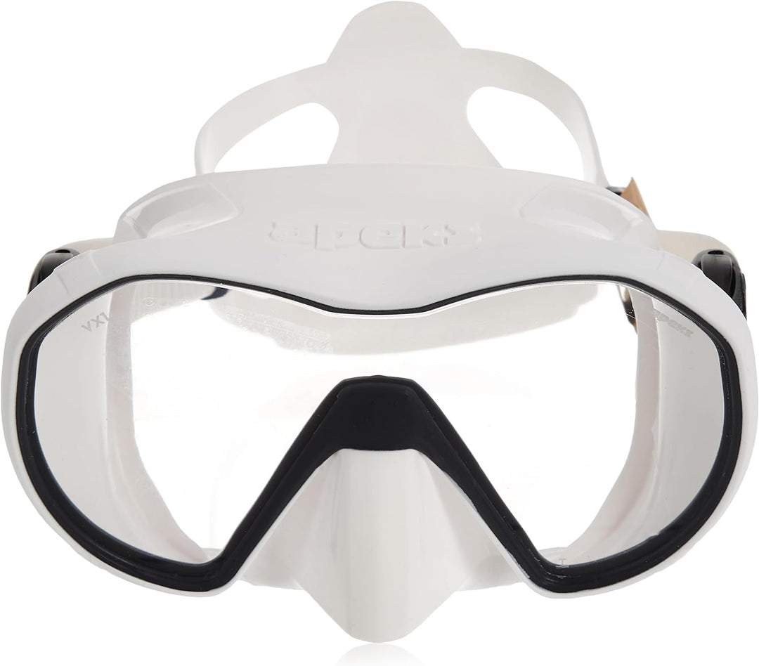 Apeks VX 1 Pure Clear - Tauchmaske mit Ultra Clear Glas Weiss/Schwarz, Weiss/Schwarz
