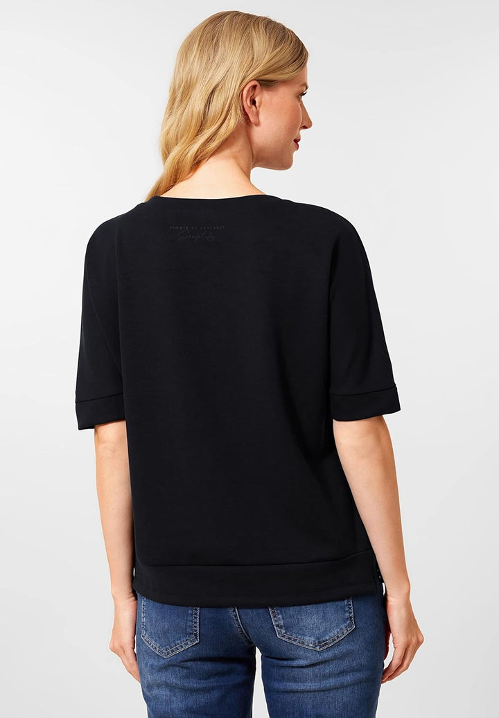 Street One Damen Damenshirt A318519 40 Schwarz, 40 Schwarz