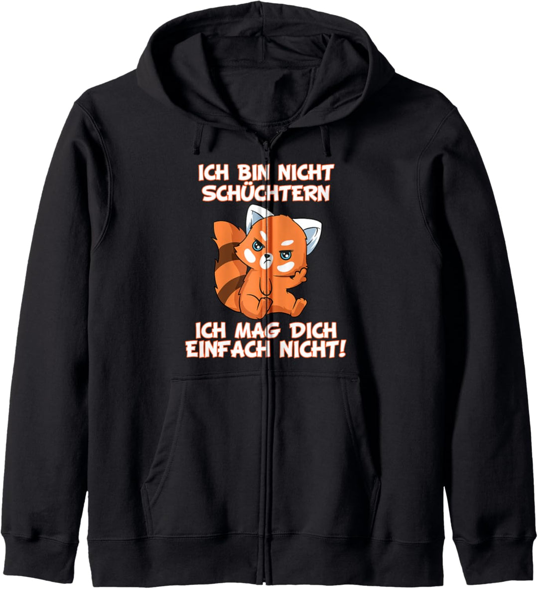 Ich bin nicht schüchtern ich mag dich nicht roter Panda Kapuzenjacke