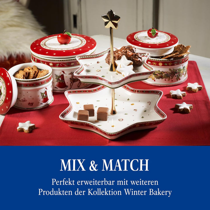 Villeroy & Boch – Winter Bakery Delight Kleine Vorratsdose, Keramik Keksdose Weihnachten, Weihnachts