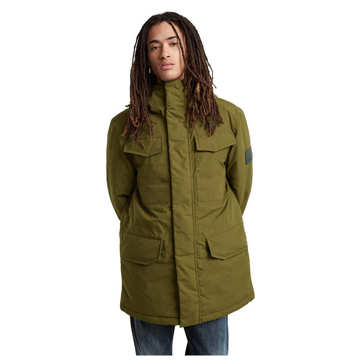 G-Star RAW Herren Vodan Padded Hooded Parka XS Grün (dark olive D25381-D419-C744), XS Grün (dar