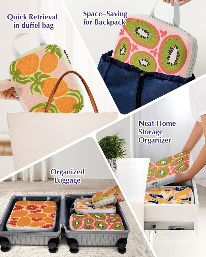 Gonex Compression Packing Cubes 6er Set, Gonex Kleidertaschen 6-teilig Verpackungswürfel, Kleidertas