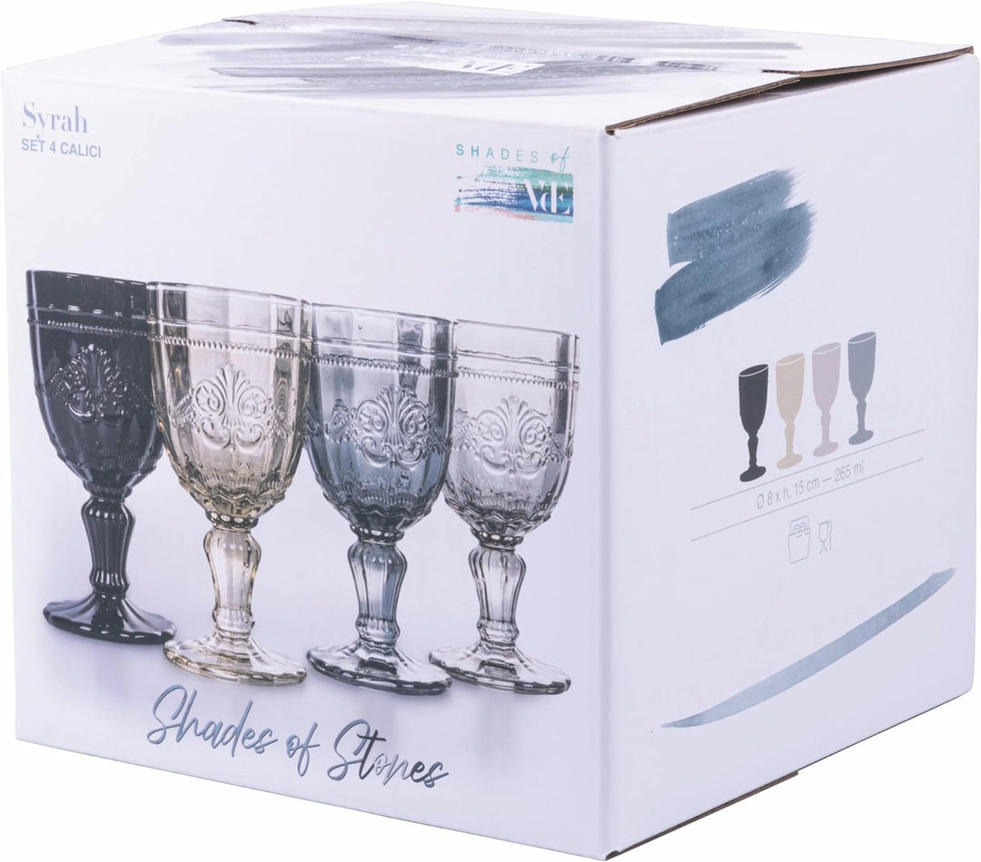 Villa d’Este Home Tivoli 5911613 Syrah Set aus 4 Stone Glas 265 ml
