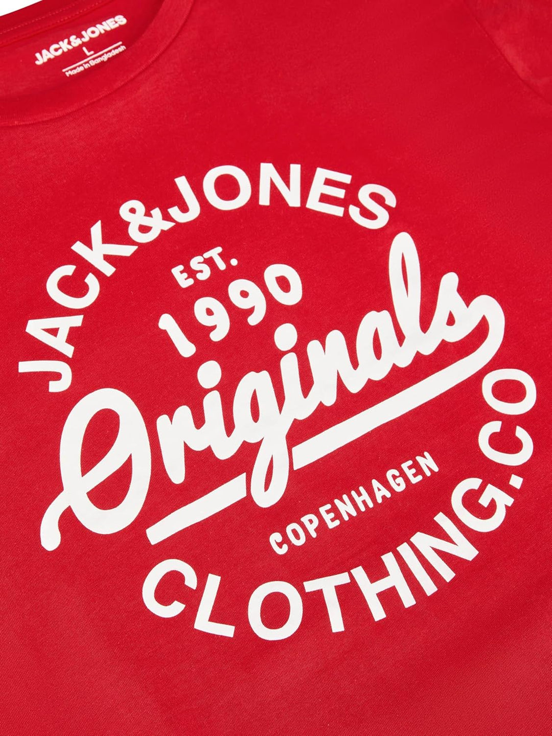 JACK & JONES JJLINO T-Shirt 4er Pack Rundhals Kurzarm Shirt Regular Fit Print Sommer 100% Baumwolle