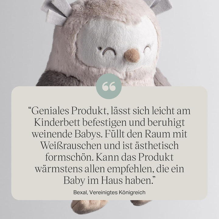 Tommee Tippee Deluxe Ton- und Licht-Einschlafhilfe für Babys und Kleinkinder mit CrySensor, OllieEul