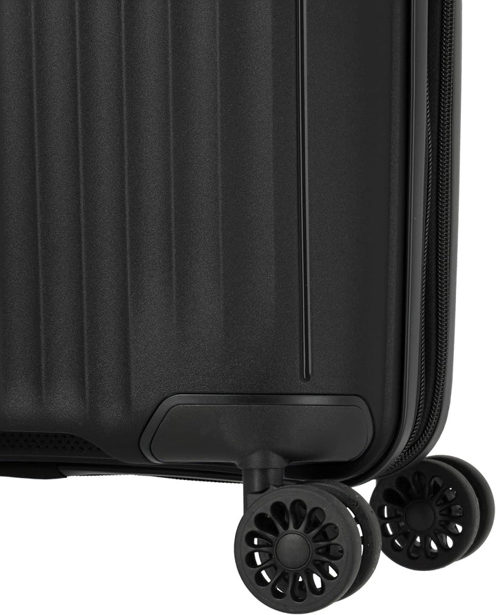 Travelite Skymate 4-Rad Handgepäck Trolley mit Dehnfalte, Handgepäck 55 cm Schwarz, Schwarz