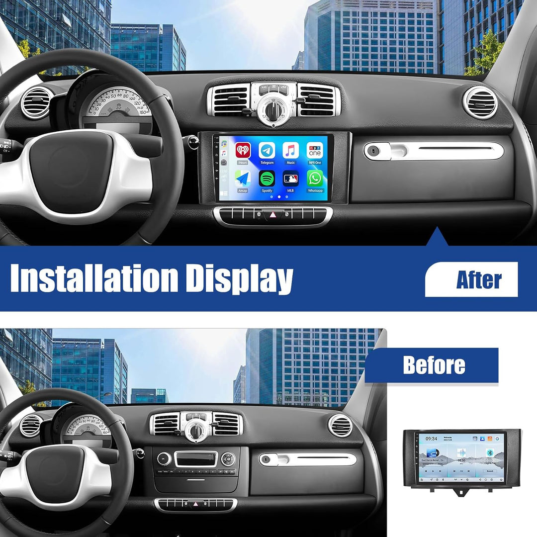SIXWIN Qualcomm 8 Core 4+64G Android 15 Autoradio für Mercedes-Benz Smart Fortwo 2011-2015 mit CarPl