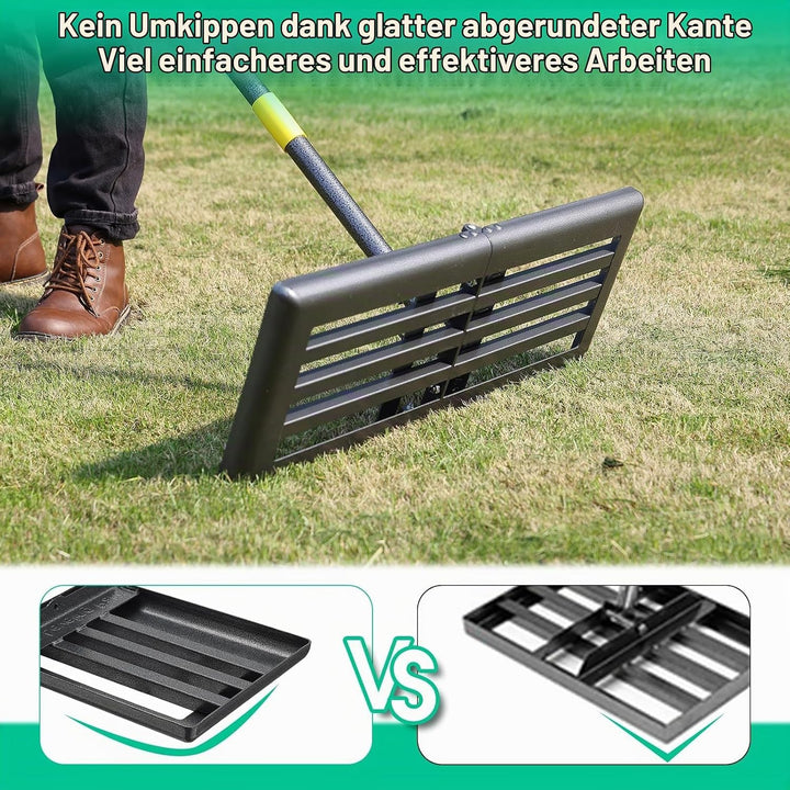 Rasenrechen Rasen Nivellierrechen Metall 157cm Golf Gartengras Surface Rasenwerkzeug Rakel für Rasen