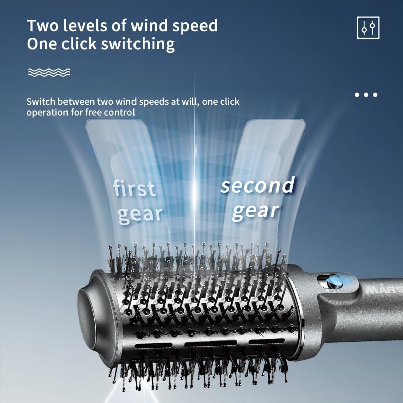 Warmluftbürste Rundbürstenföhn, One-Step Haartrockner, Multifunktionaler Föhn Kamm, Stylingbürsten,