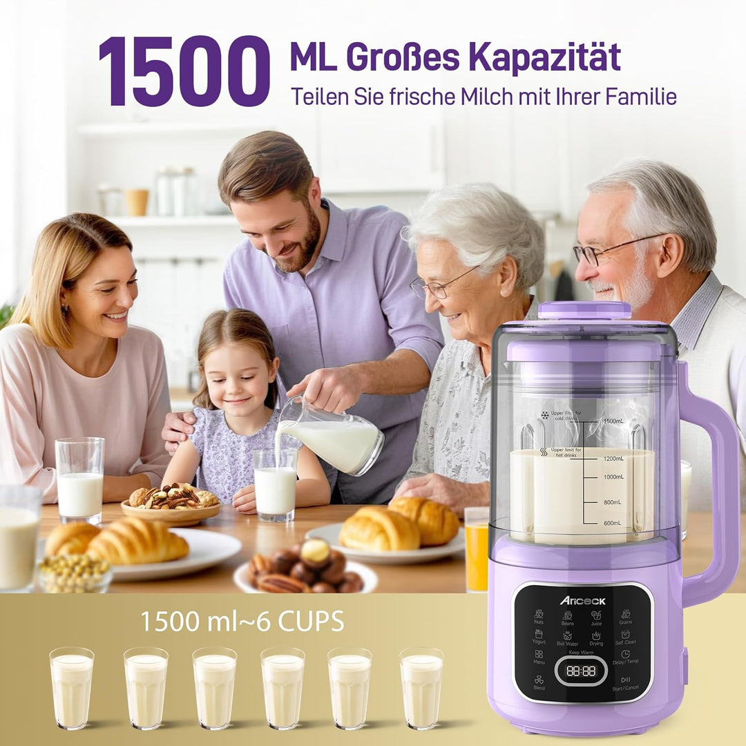 N4 Professioneller Nussmilchbereiter mit Selbstreinigungsfunktion – Ideal für Mandelmilch, Sojamilch