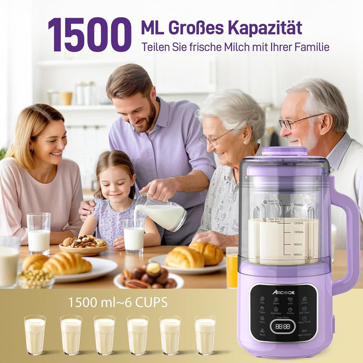 N4 Professioneller Nussmilchbereiter mit Selbstreinigungsfunktion – Ideal für Mandelmilch, Sojamilch