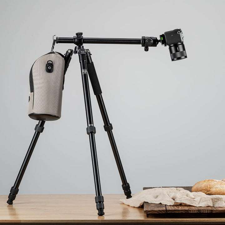Rollei C5I MAKRO PRO I Aluminium Stativ I Schwarz I 3D-Kugelkopf I Einbeinstativ I Smartphone- Halte