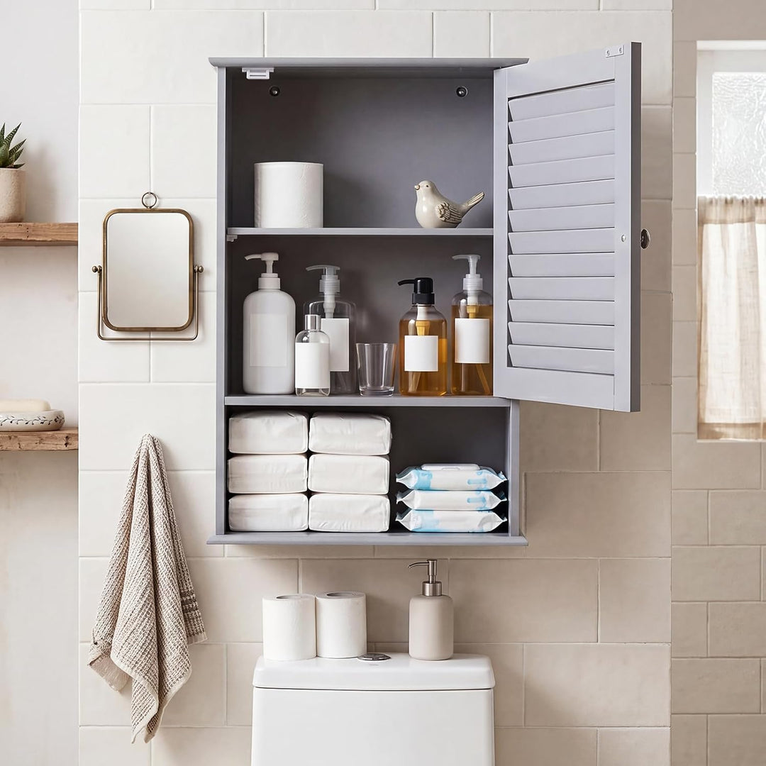COSTWAY Hängeschrank, Badezimmerschrank hängend, Wandschrank Badschrank mit verstellbarem Einlegebod