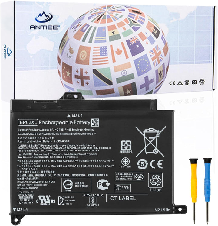 ANTIEE BP02XL 849909-850 Akku für HP Pavilion Notebook PC 15 15-AU000 15-AU010WM 15-AU018WM 15-AU020