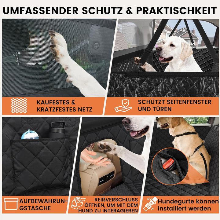Snagle Paw Hundedecke Auto Rückbank,79cm Hohe Hundedecken für Rücksitze mit Sichtfenster-Mesh,Wasser