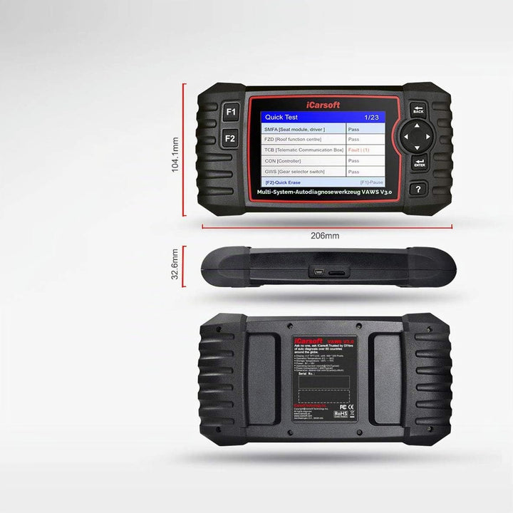 iCarsoft VAWS V3.0 professionelles und leistungsstarkes Diagnose-Gerät für Audi/VW/Seat/Skoda Fahrze