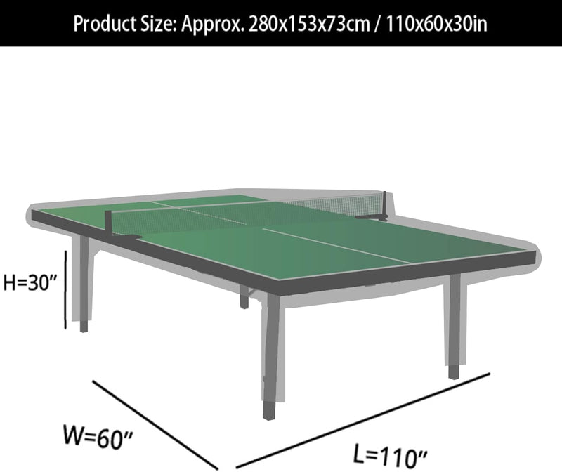 SOONHUA Tischtennis Tischdecke, Innenhof Innenhof Wasserdicht Staubdichte Oxford Stoff Tischtennispl