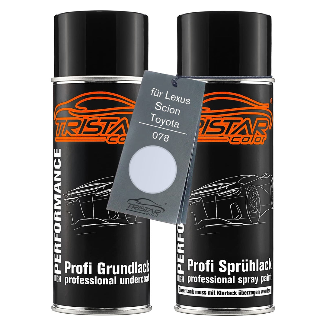 TRISTARcolor Autolack Spraydosen Set für Lexus/Scion/Toyota 078 Quartz White Crystal Shine Perl/Blan