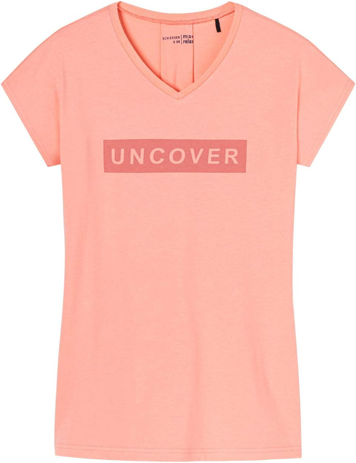 Schiesser Mädchen Unterhemd Shirt Kurzarm 1/2-156796 164 Gelb (Pfirsich 612), 164 Gelb (Pfirsich 612