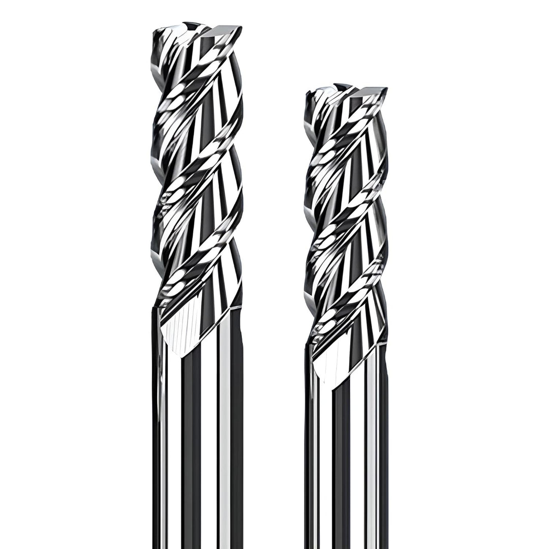VHM Fräser, Schaftfräser, Alufräser Z=3, polierte Spannut, glat, scharf Ø 1-20 mm für Alu, Kupfer, M