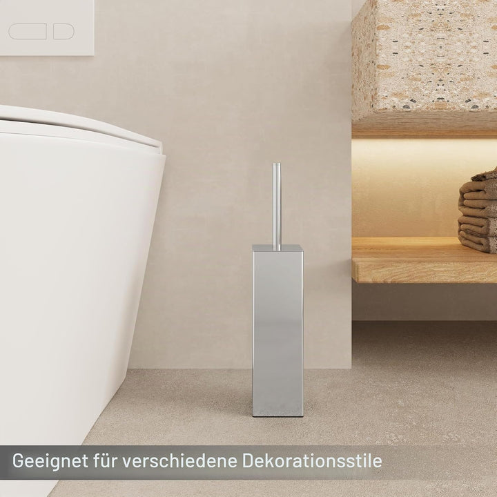 BGL 304 Edelstahl Material Ständer Toilettenbürstenhalter für Bad und Hotel (Chrom) Glänzend, Glänze