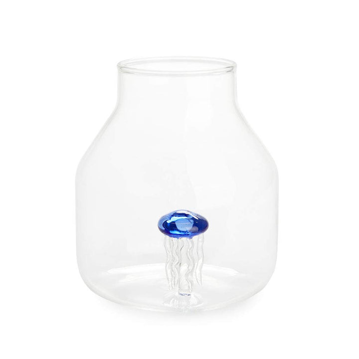balvi Blumenvase Blau Farbe Vase Medusa Glas konisch nach innen Original dekorative Vase mit Blumen