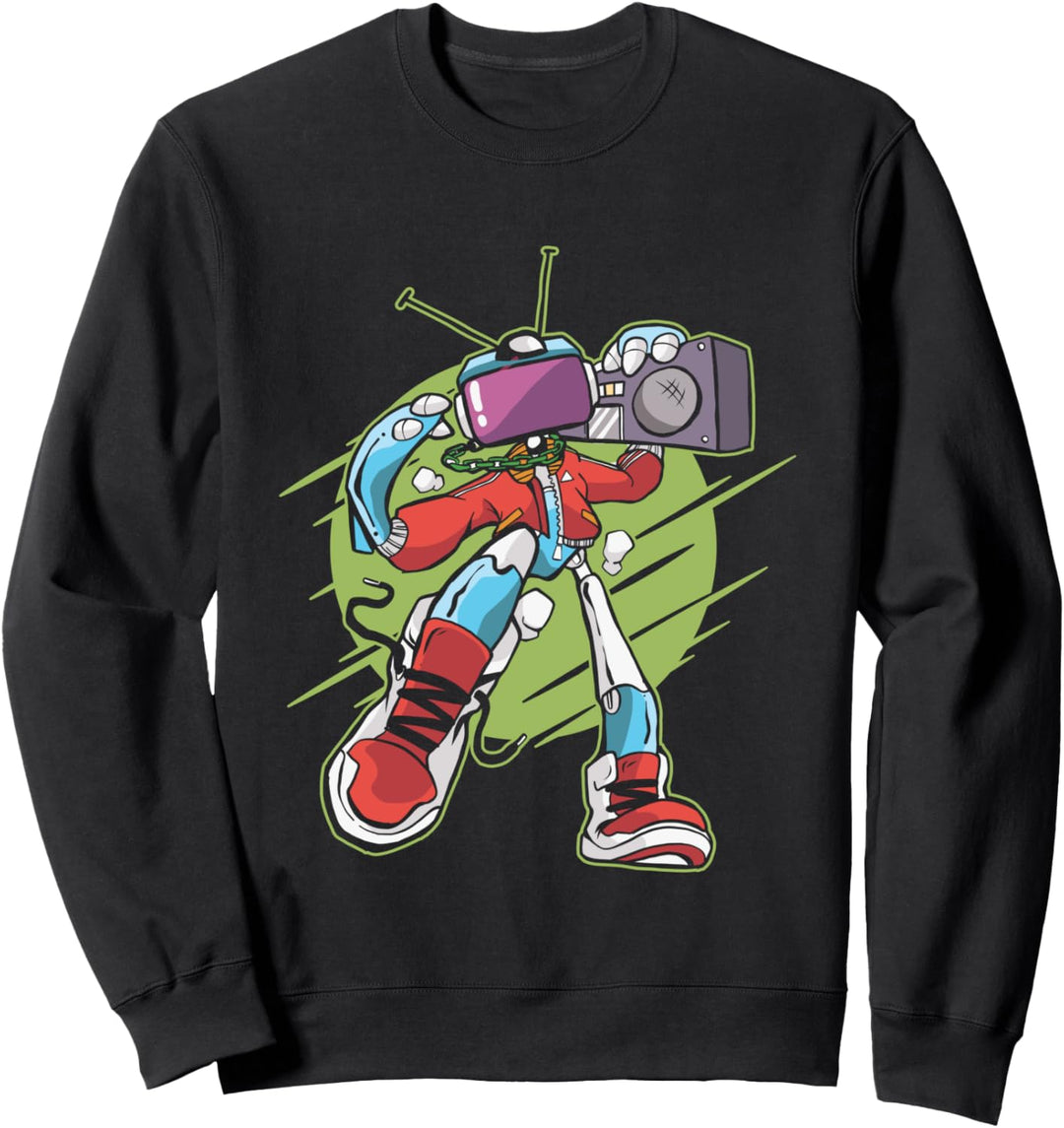 Beatboxer Künstler Beatbox Hiphop Rap Sänger Roboter Ghetto Sweatshirt