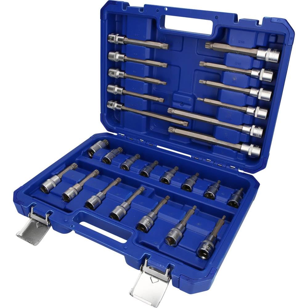 BRILLIANT TOOLS BT022026 1/2" Bit-Stecknuss-Satz, 26-tlg, Vielzahn-Profil, XZN [Powered by KS TOOLS]
