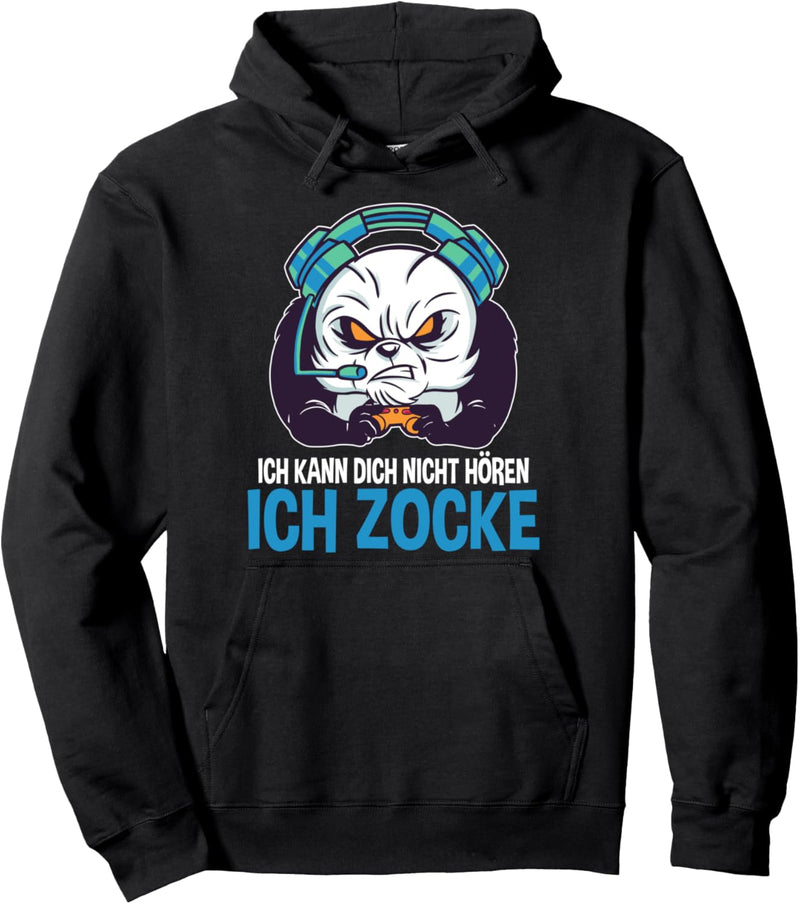 Ich hör Dich Nicht Ich Zocke - Panda Headset Gamer Zocker Pullover Hoodie