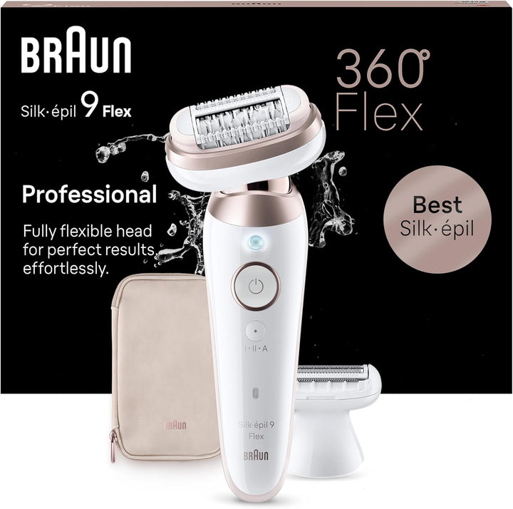 Braun Silk-épil 9 Flex, Epilierer Damen / Haarentferner für langanhaltende Haarentfernung, Ladyshave