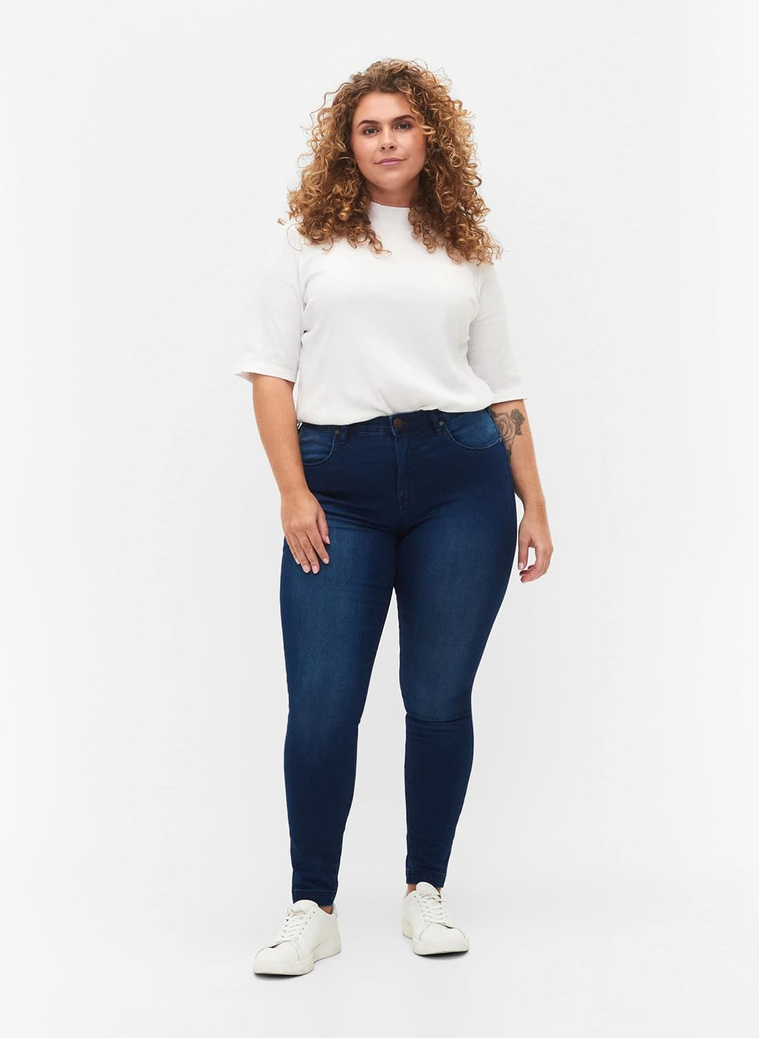 Zizzi Amy Skinny Jeans Damen Grosse Grössen - High Waist - Slim Fit - Bequeme Hose aus Baumwollmisch