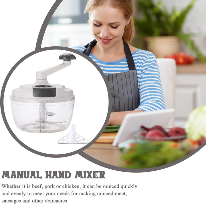 Manueller Zerkleinerer, Handkurbelzerkleinerer Mit Kurbel, Zwiebelschneider, Küchenmaschine, Manuell